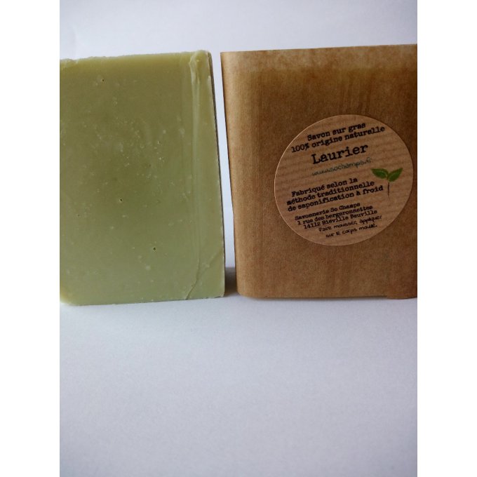 Laurier, Savon Surgras Saponifié à Froid, à l' Huile de Baies de Laurier