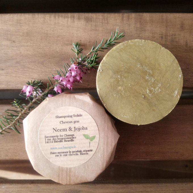 Shampoing Solide Cheveux Gras - neem & Jojoba
